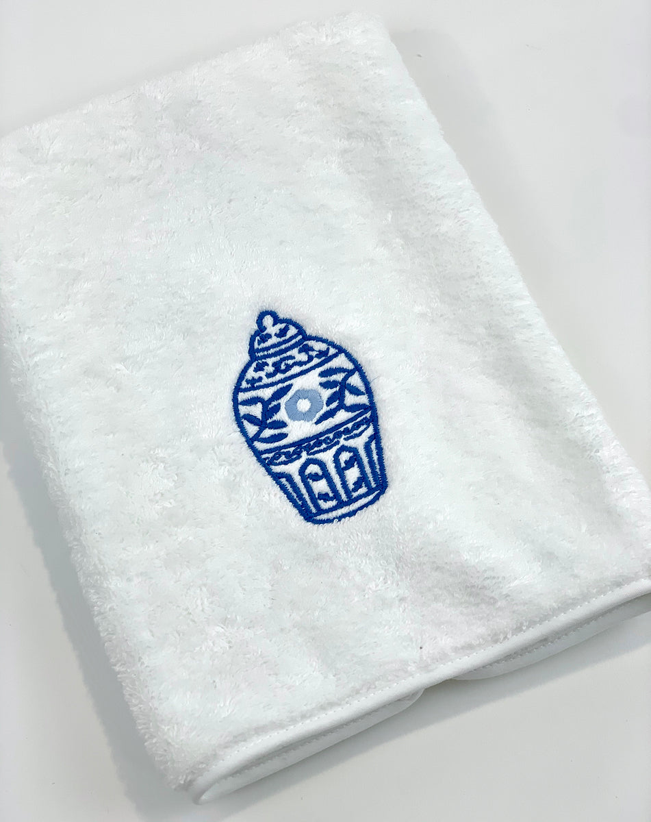 GINGER JAR GUEST TOWEL The Linen Shop, New Canaan