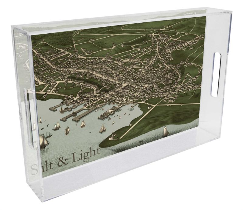 NANTUCKET OLD TOWN LUCITE TRAY