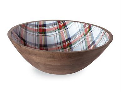 WHITE TARTAN BOWL